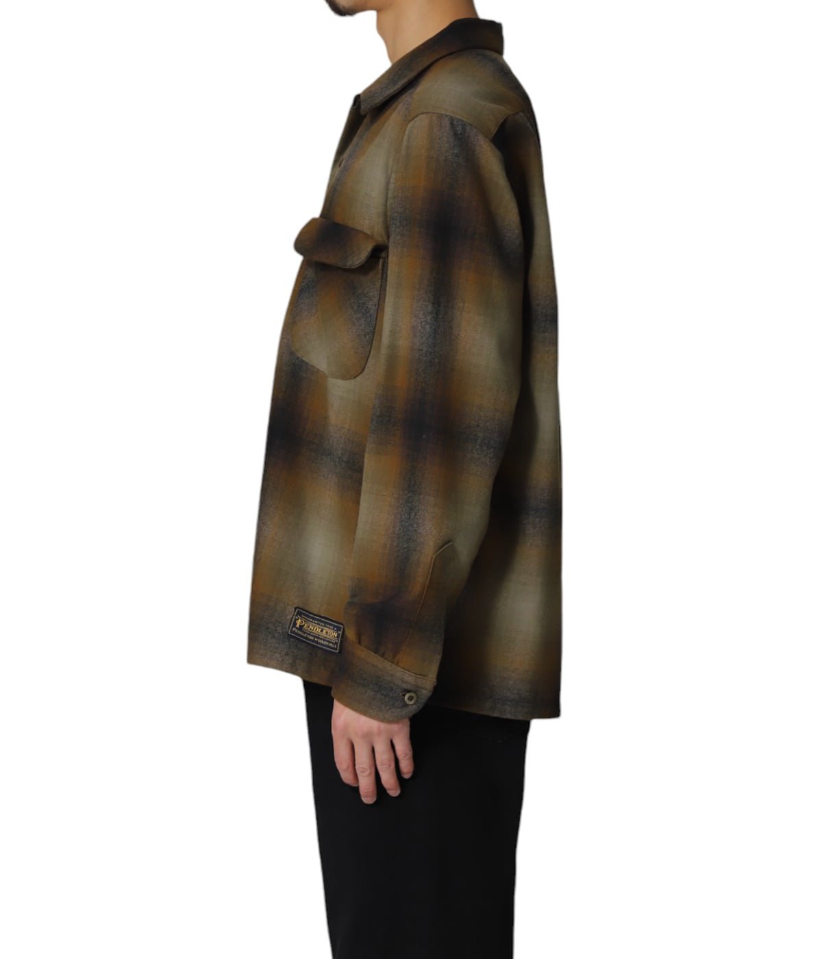 PENDLETON W.Check Double Pocket Open Collar SH | MINEDENIM