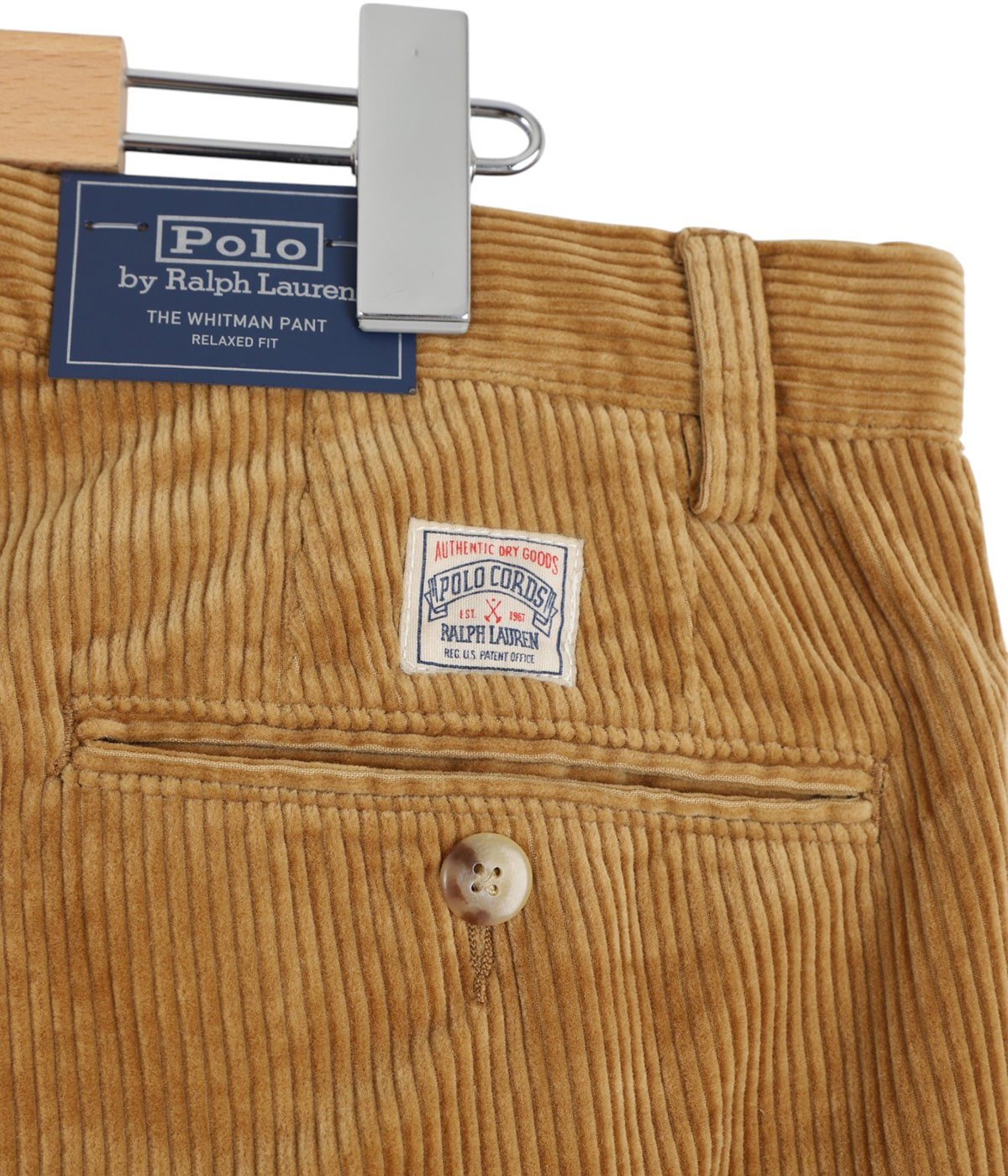 RALAXED FIT CORDUROY WHITMAN CHINO PLEATED PANTS | POLO RALPH