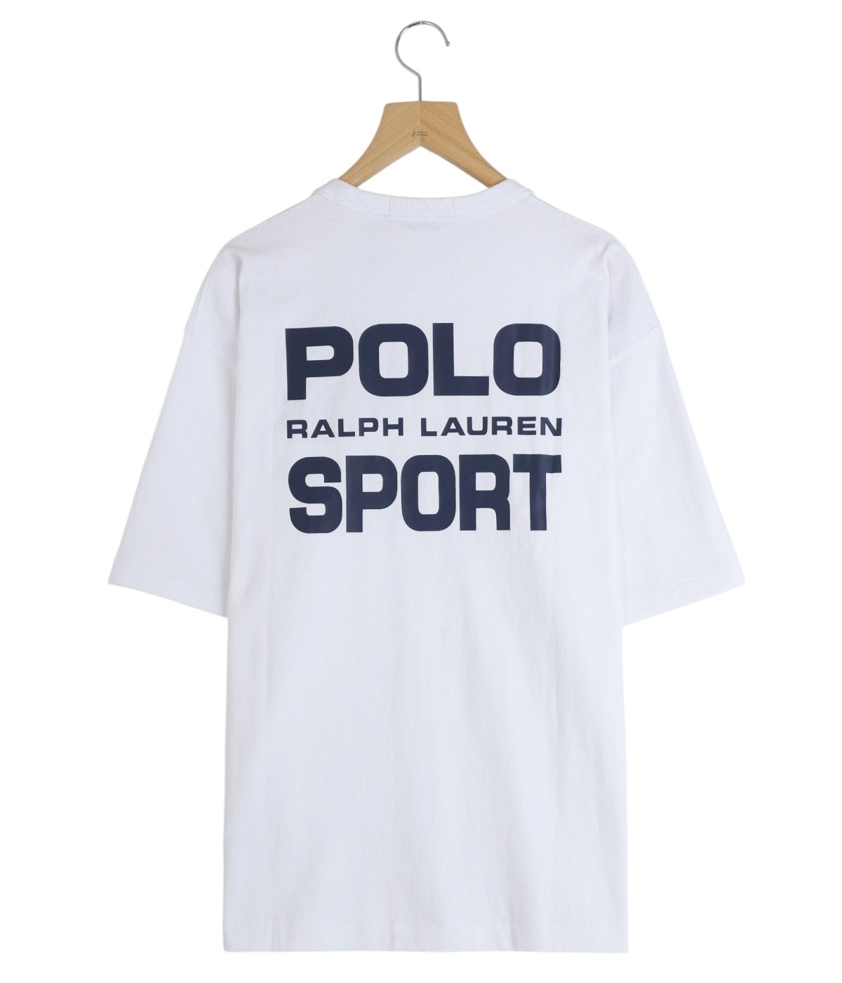 POLO SPORT RALPH LAUREN ポロスポーツ ラルフローレン Tシャツ ホワイト 白 サイズ:M | スタンプ 半袖 Tシャツ / カットソー | クルーネック ハーフスリーブ 総柄 コットン | トップス 【レディース】【中古】 POLO RALPH LAUREN（ポロ・ラルフローレン） （ネコポス配送） ポロ