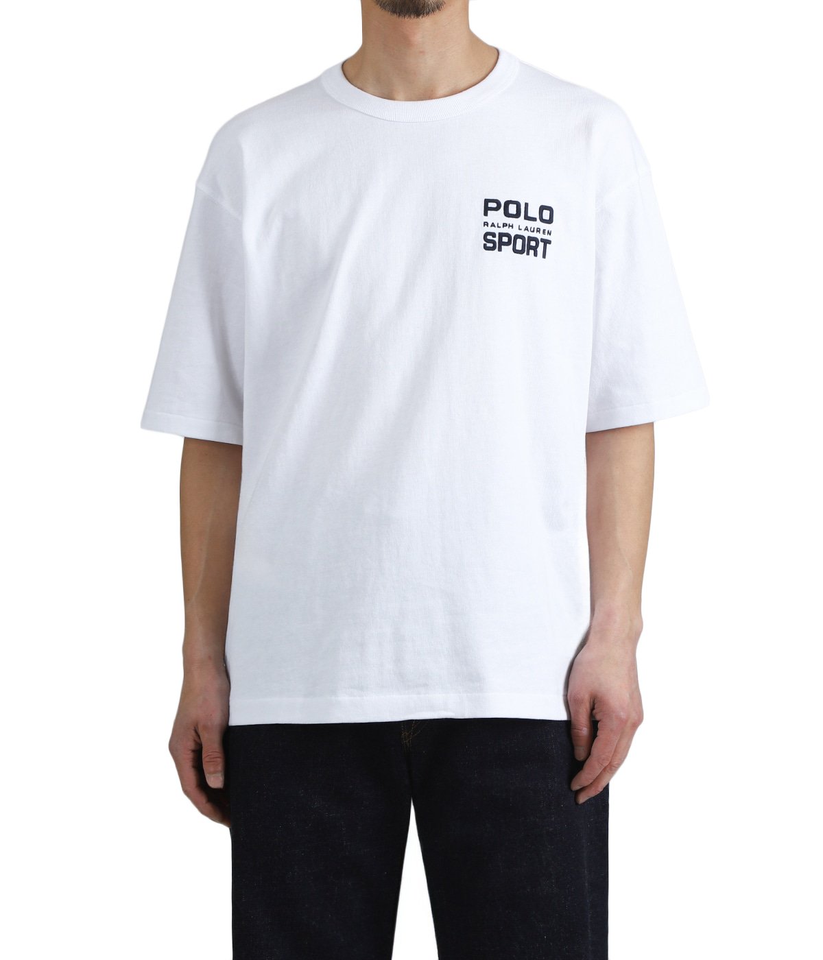 POLO SPORT RALPH LAUREN ポロスポーツ ラルフローレン Tシャツ ホワイト 白 サイズ:M | スタンプ 半袖 Tシャツ / カットソー | クルーネック ハーフスリーブ 総柄 コットン | トップス 【レディース】【中古】 POLO RALPH LAUREN（ポロ・ラルフローレン） （ネコポス配送） ポロ