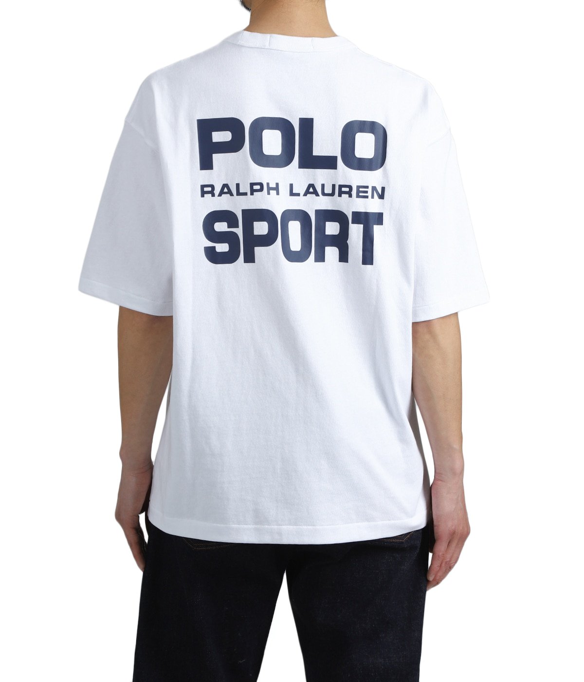 POLO SPORT RALPH LAUREN ポロスポーツ ラルフローレン Tシャツ ホワイト 白 サイズ:M | スタンプ 半袖 Tシャツ / カットソー | クルーネック ハーフスリーブ 総柄 コットン | トップス 【レディース】【中古】 POLO RALPH LAUREN（ポロ・ラルフローレン） Tシャツ 710707095 半袖