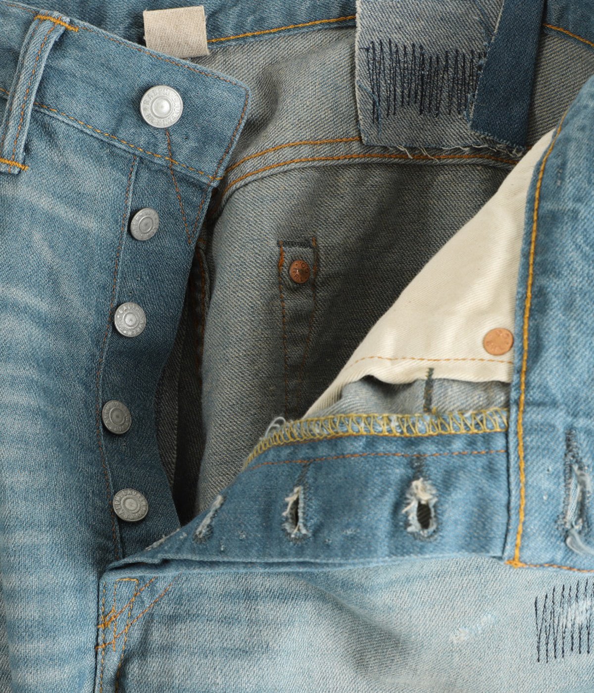 VTG 5 PKT-FULL LENGTH-STRAIGHT CTN/LINEN DENIM | RRL(ダブル