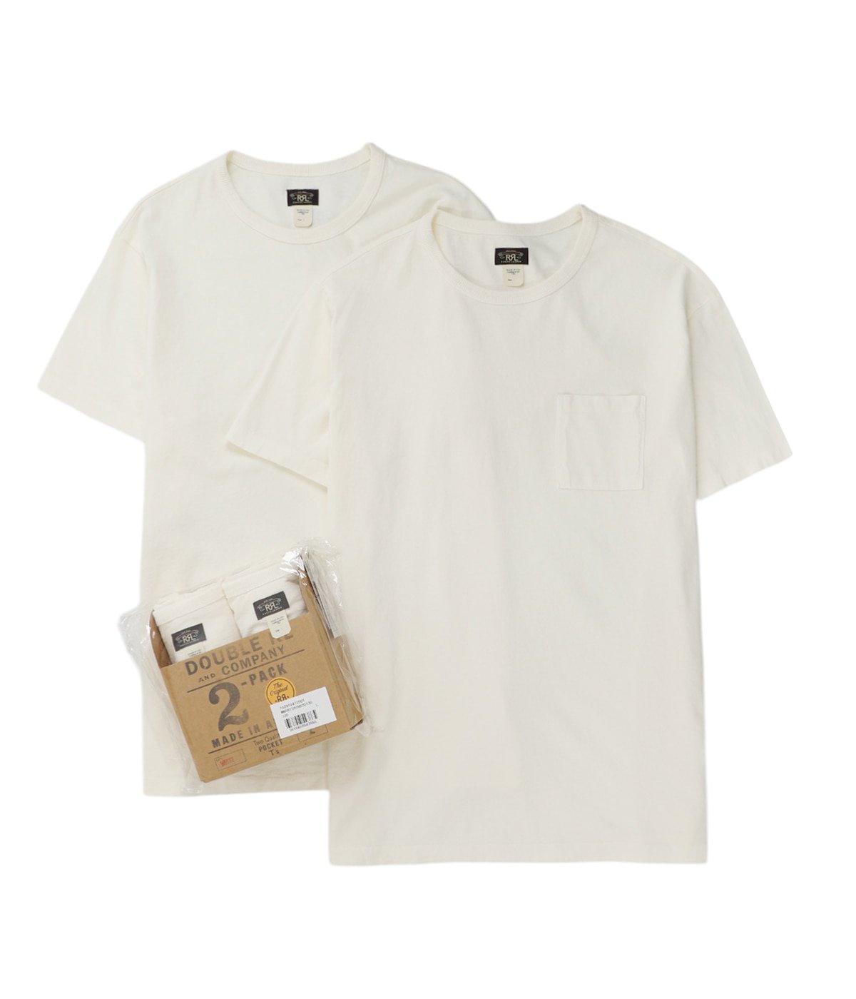 【おまけ付】 2 PACK TEES-SHORT SLEEVE-T-SHIRT COTTON JERSEY | RRL(ダブル トップス