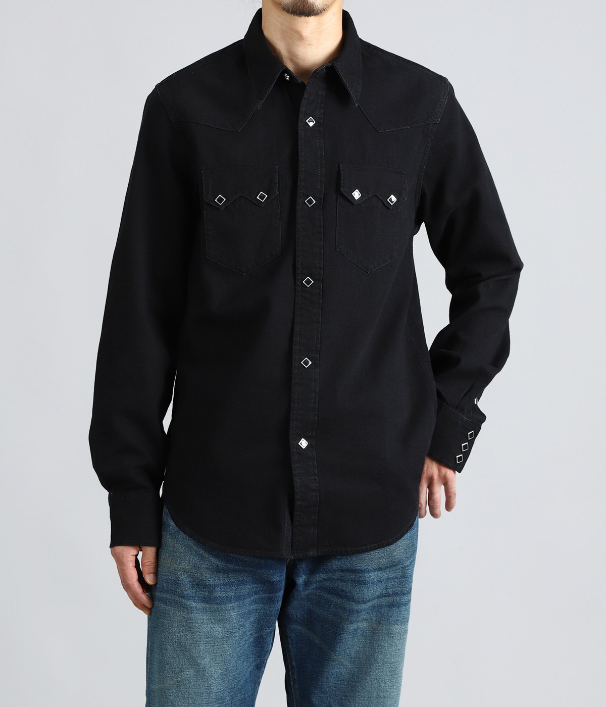SAWTOOTH WST-LONG SLEEVE-SPORT SHIRT 2X1 DENIM | RRL(ダブルアール