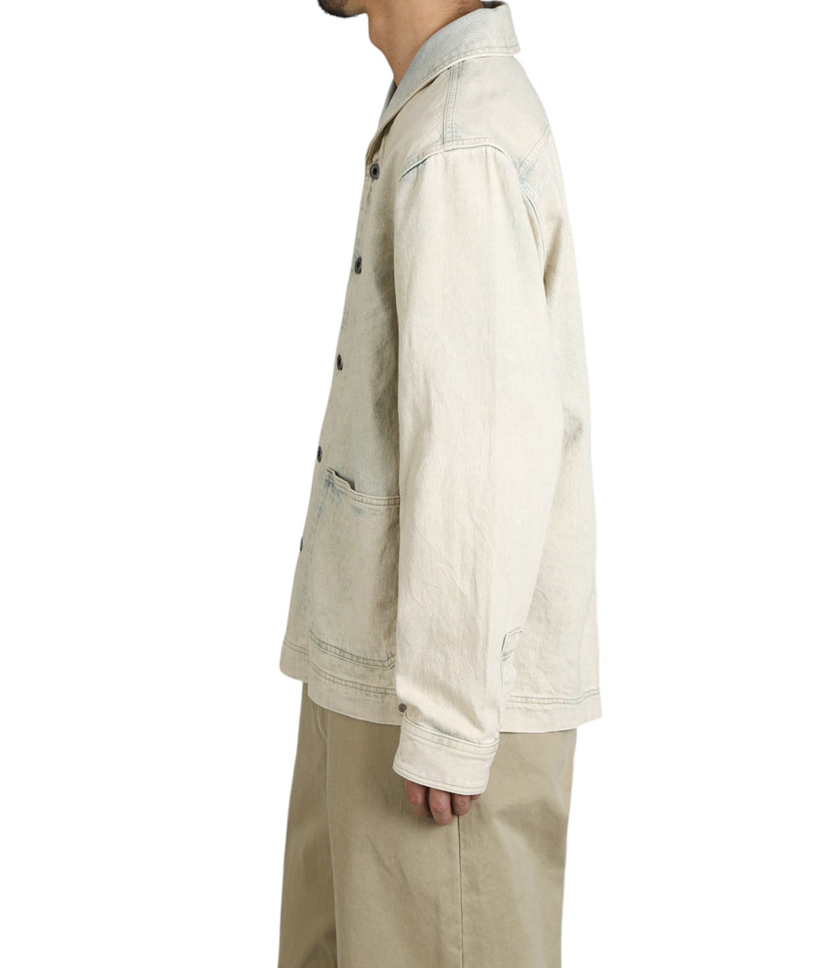 PERKINS SHWL-LONG SLEEVE-SPORT SHIRT CTN/LINEN SELV DNM