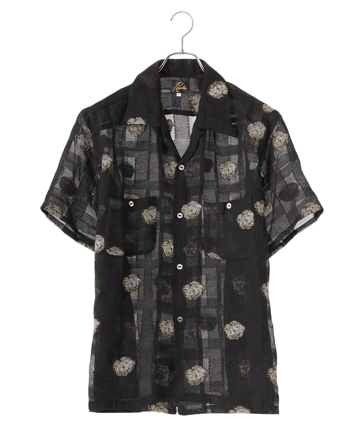 S/S One-Up Shirt - CU/C/N/PE Oriental Lame Jq. | NEEDLES 