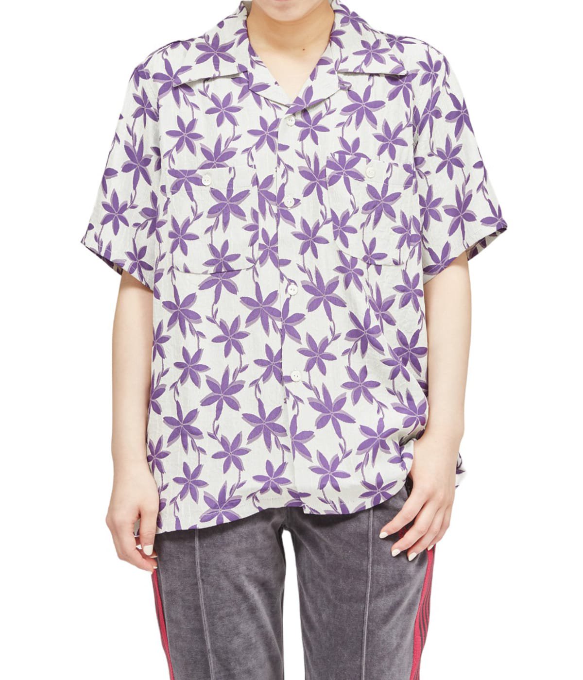 S/S One-Up Shirt - ACE/R Floral Jq. | NEEDLES(ニードルズ 