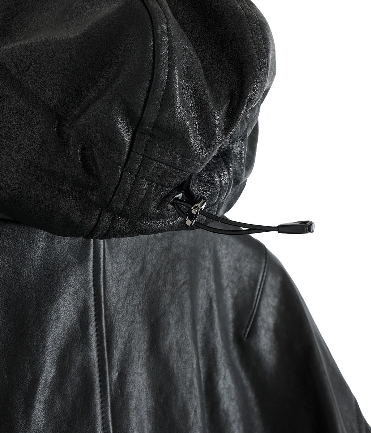 BETA LETHER HOODED BLOUSON -SHEEP STORM LEATHER- | NTN(エヌティー 