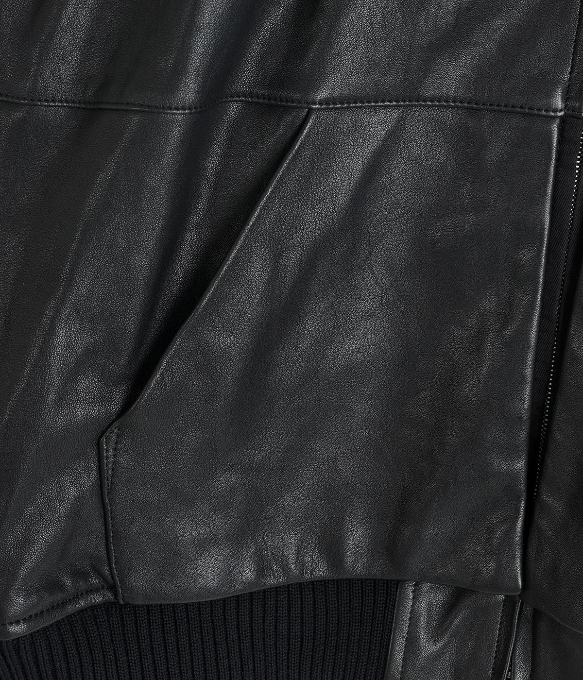 BETA LETHER HOODED BLOUSON -SHEEP STORM LEATHER- | NTN(エヌティー 