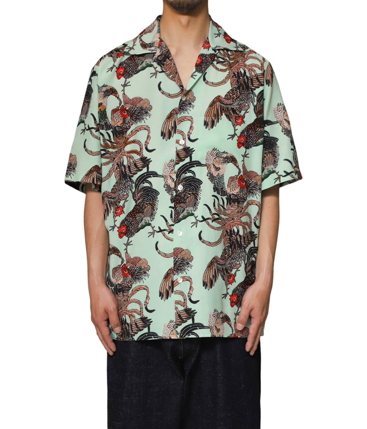 RAYON SHORT SLEEVE ALOHA SHIRT(伊藤若冲 群鶏) | NIPOALOHA(ニポアロハ) / トップス 半袖シャツ  (メンズ)の通販 - ARKnets 公式通販