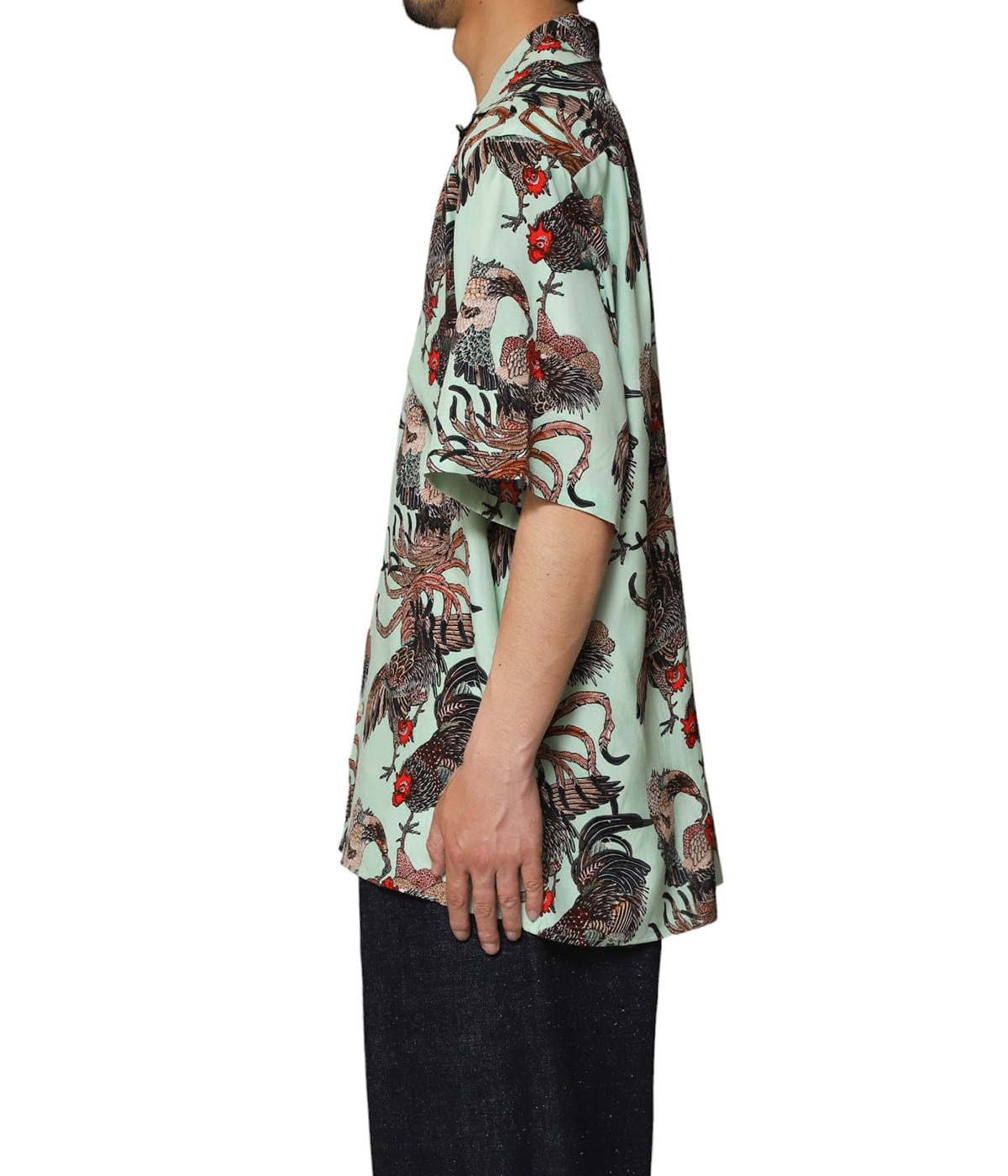 RAYON SHORT SLEEVE ALOHA SHIRT(伊藤若冲 群鶏) | NIPOALOHA ...