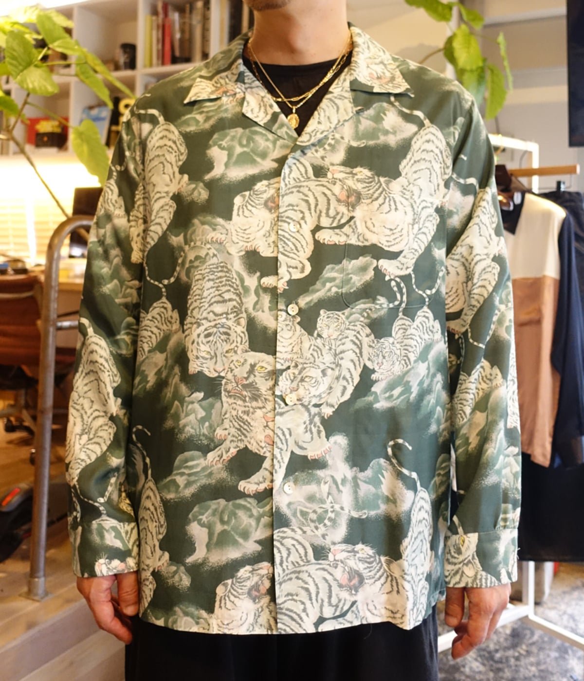 予約】RAYON LONG SLEEVE ALOHA SHIRT(百虎) | NIPOALOHA(ニポアロハ) / トップス 長袖シャツ  (メンズ)の通販 - ARKnets 公式通販