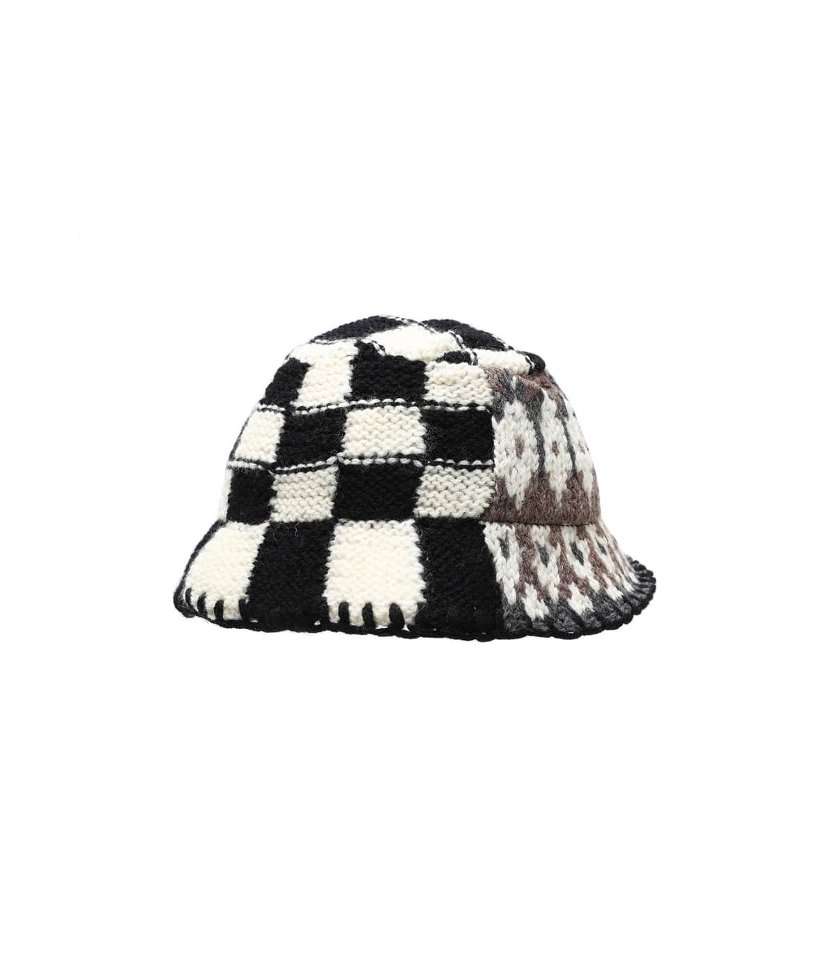 Patchwork Hand-knit Hat