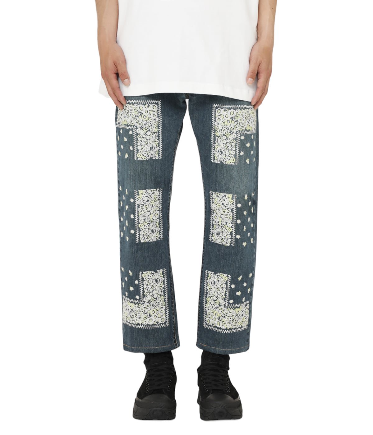 Bandana Embroidery Denim Pants | NOMA t.d.(ノマ ティーディー 