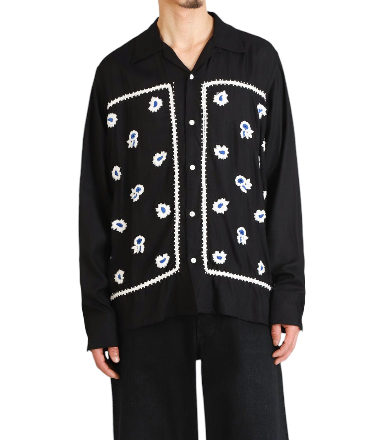 Bandana Hand Embroidery Shirt | NOMARHYTHM TEXTILE(ノーマリズム