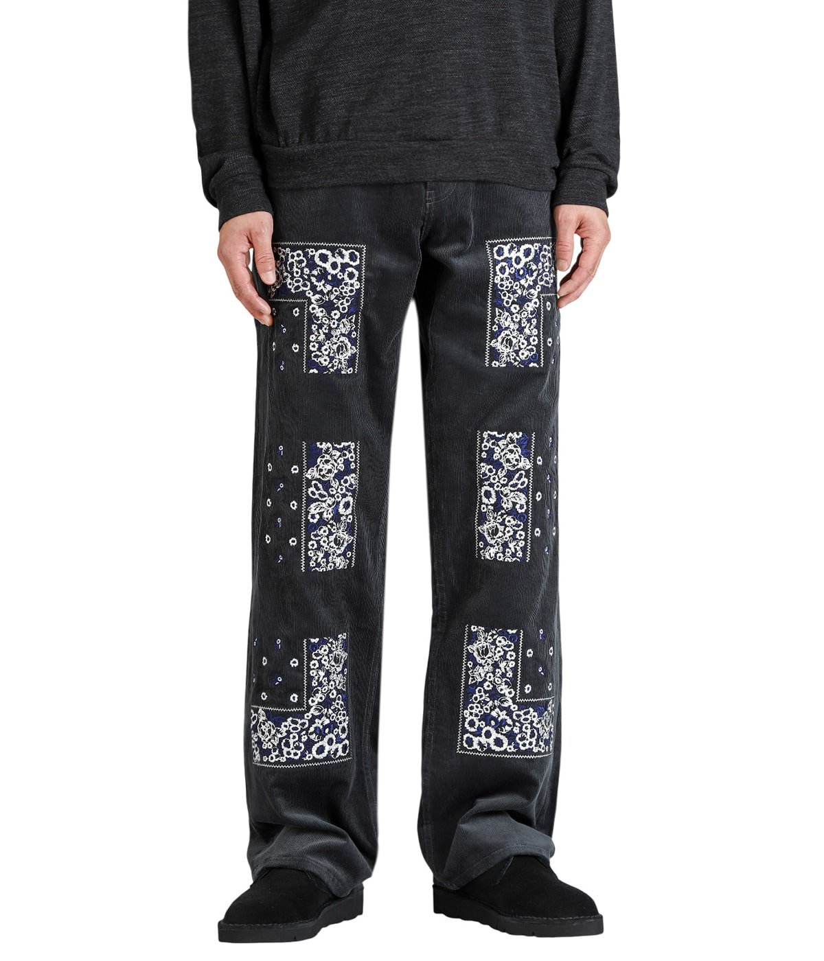 Bandana Embroidery Corduroy Pants | NOMARHYTHM TEXTILE(ノーマ