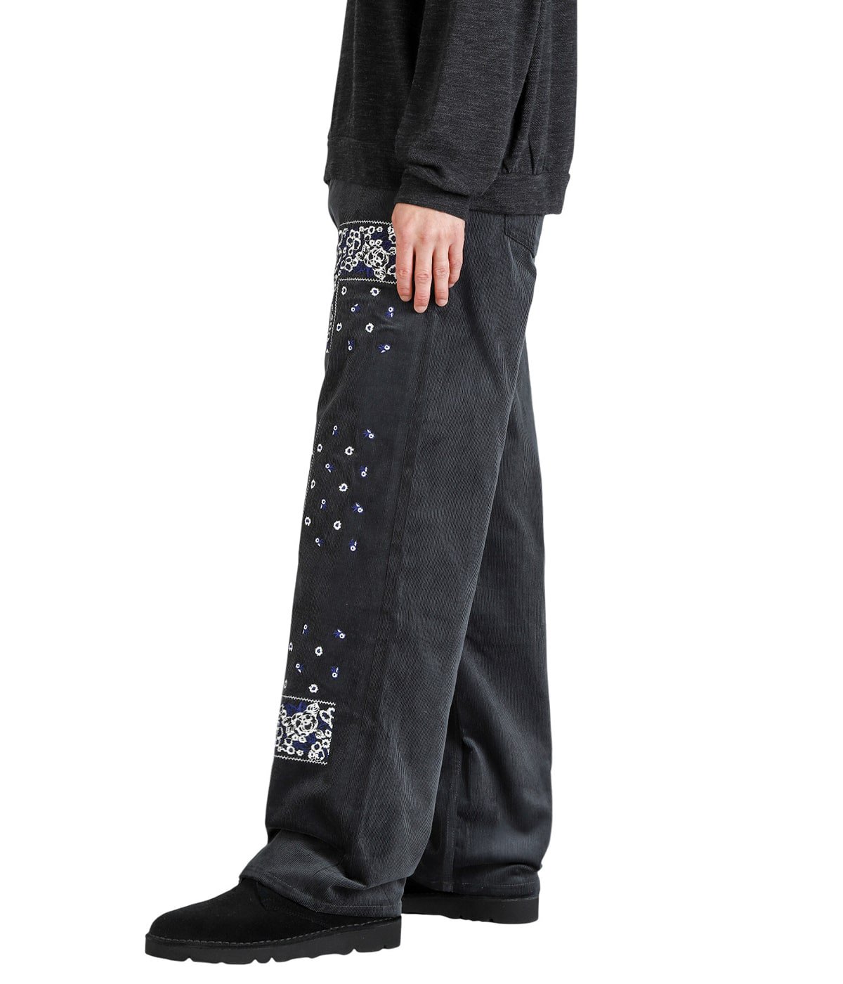 ミー。ゴートゥーハリウッド ノマドコーデュロイパンツ　02 160 新品 Bandana Embroidery Corduroy Pants | NOMARHYTHM TEXTILE(ノーマ