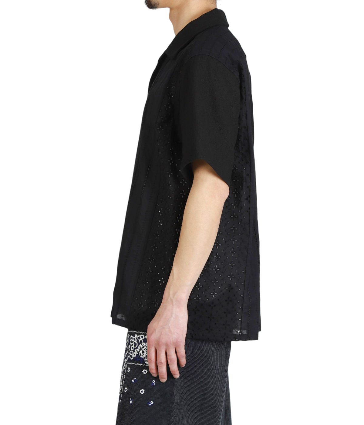 Lace Patchwork Shirt | NOMARHYTHM TEXTILE(ノーマリズム