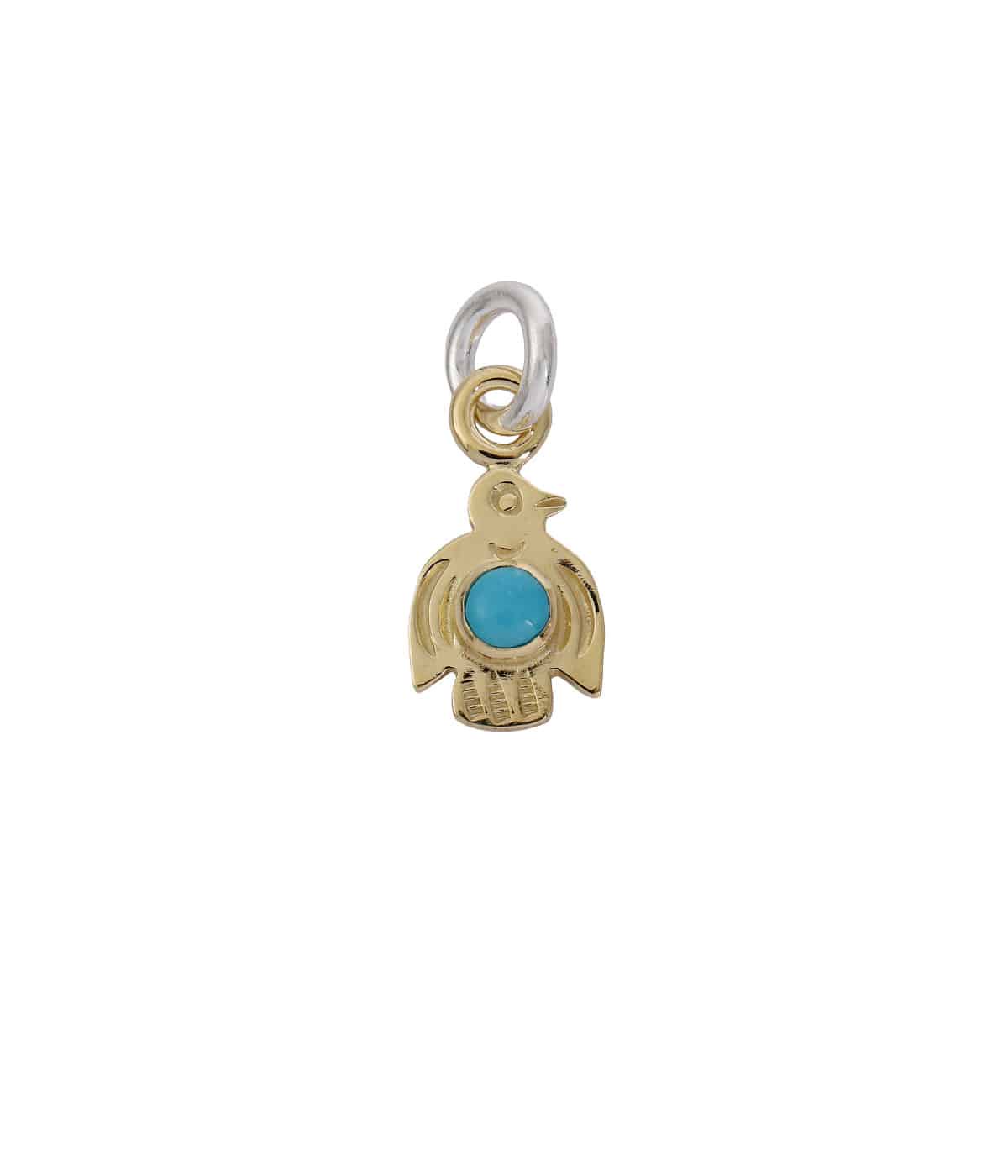 18K GOLD BABY THUNDERBIRD PENDANT (TURQUOISE) | LARRY SMITH(ラリー
