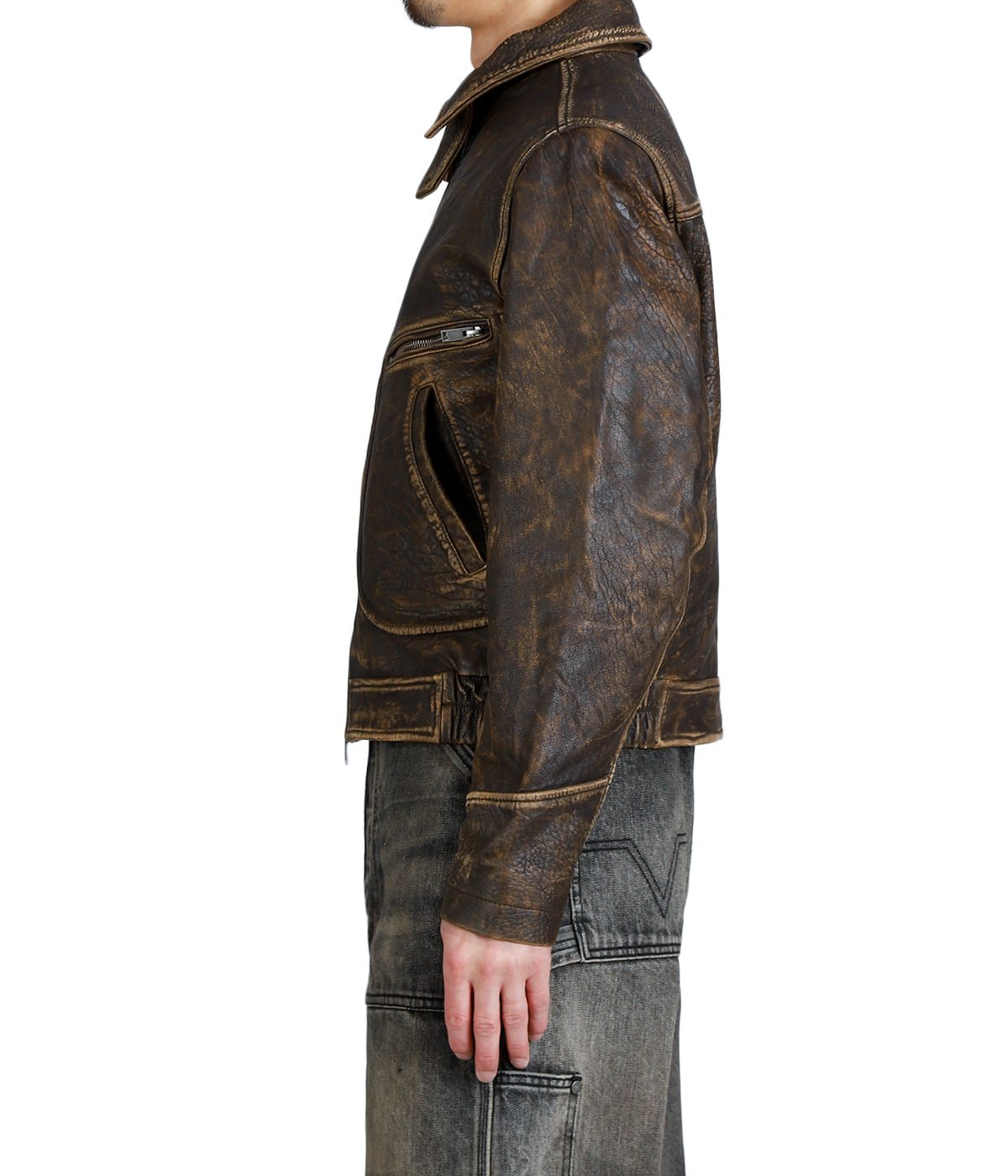 AERO LEATHER ブラウンレザージャケット AERO LEATHER◇レザージャケット・ブルゾン/36/レザー/BRW/steerhide