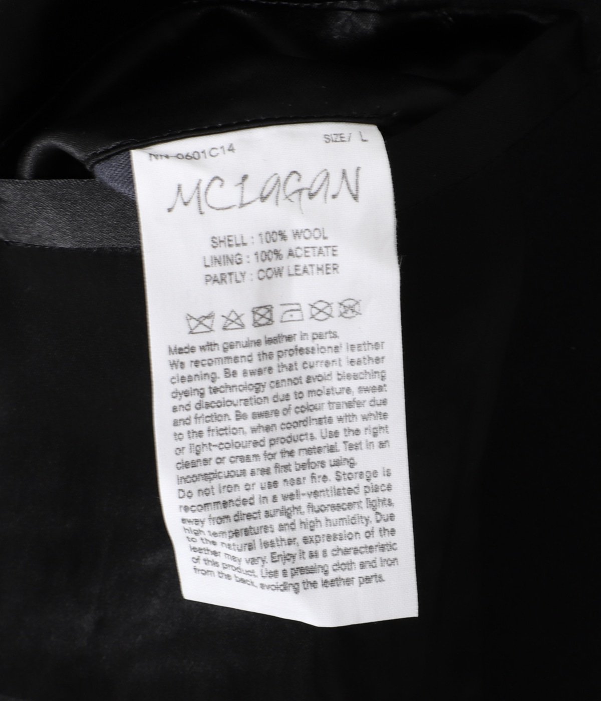 MCLAGAN / マクラガン ( 13ボタンPコート - ブラック