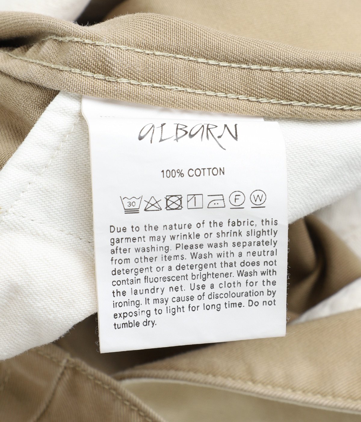 ALBARN / アルバーン ( エイジドエフェクト チノ リサイズドチノ