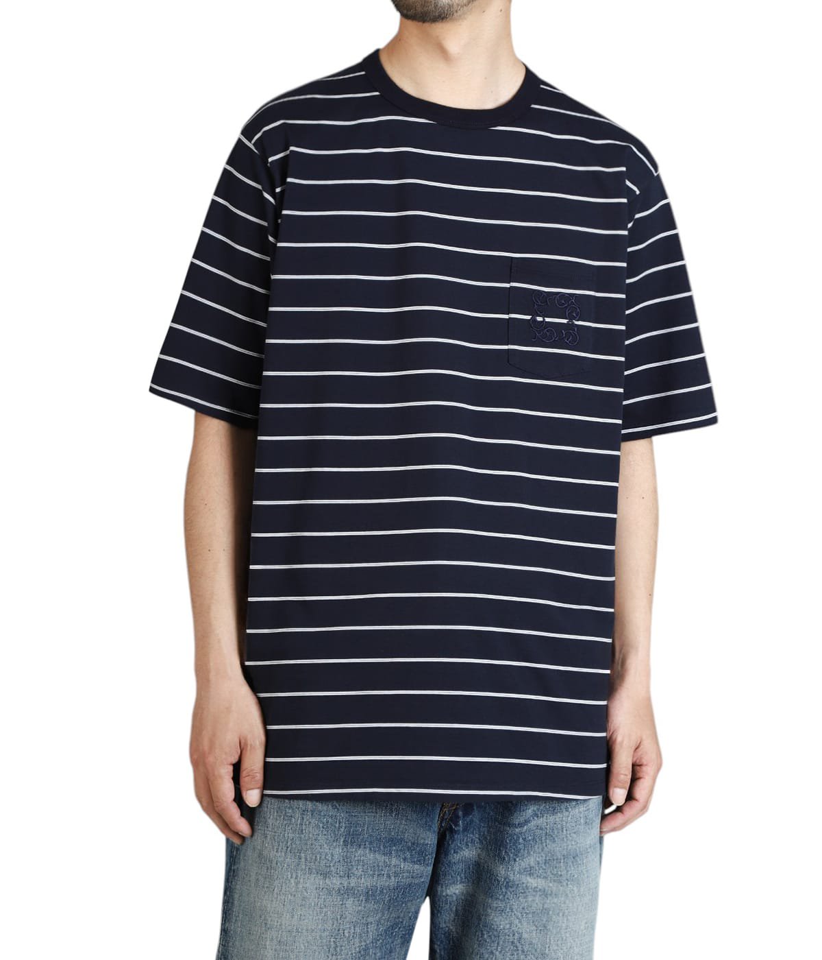 DWELLER S/S TEE BORDER COTTON JERSEY | nonnative(ノン