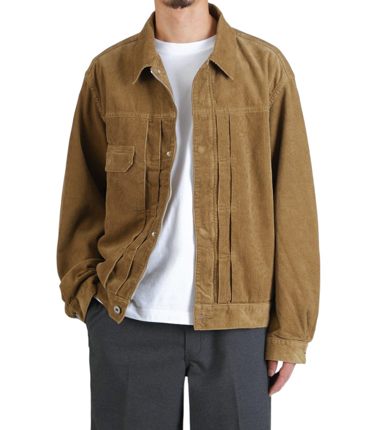 TRUCKER BLOUSON COTTON CORD SULFUR DYE WITH WINDSTOPPER