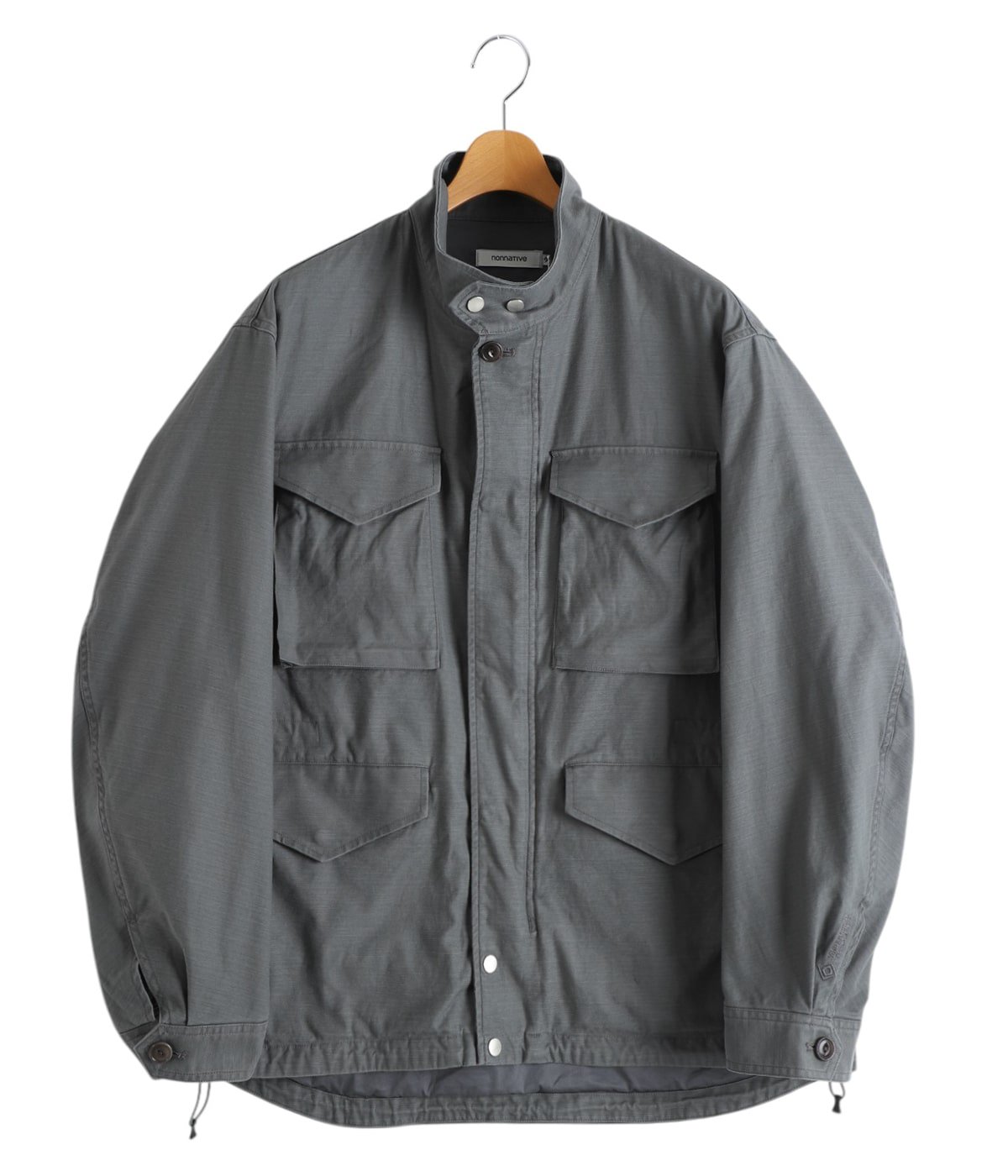 TROOPER JACKET COTTON BACKSATIN PIGMENT DYE WITH WINDSTOPPER