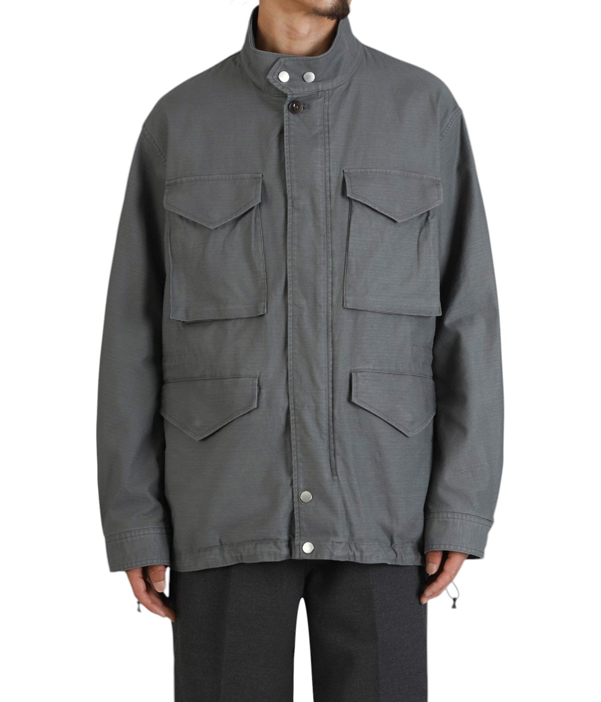 TROOPER JACKET COTTON BACKSATIN PIGMENT DYE WITH WINDSTOPPER