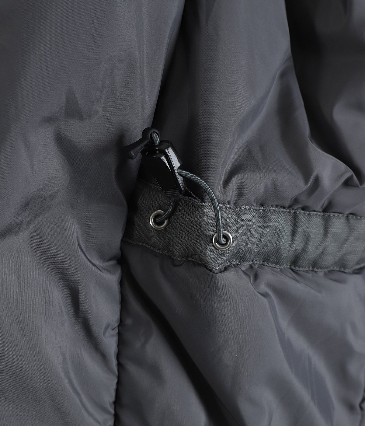 TROOPER PUFF COAT COTTON BACKSATIN PIGMENT DYE WITH WINDSTOPPER 
