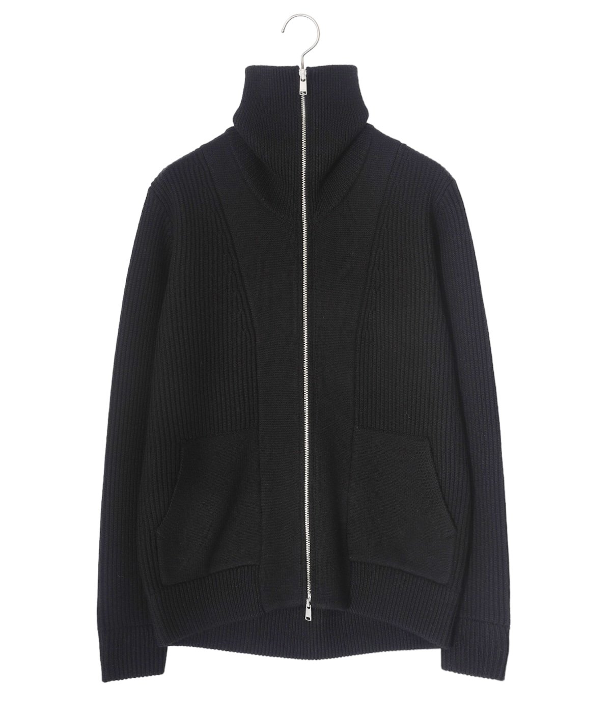 WORKER RIB ZIP UP SWEATER MERINO WOOL YARN | nonnative(ノン