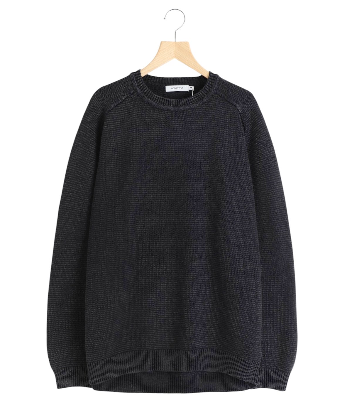 【しか】nonnative サーマルロンT黒 nonnative WORKER PULLOVER SWEATER COTTON YARN #BLACK [NN