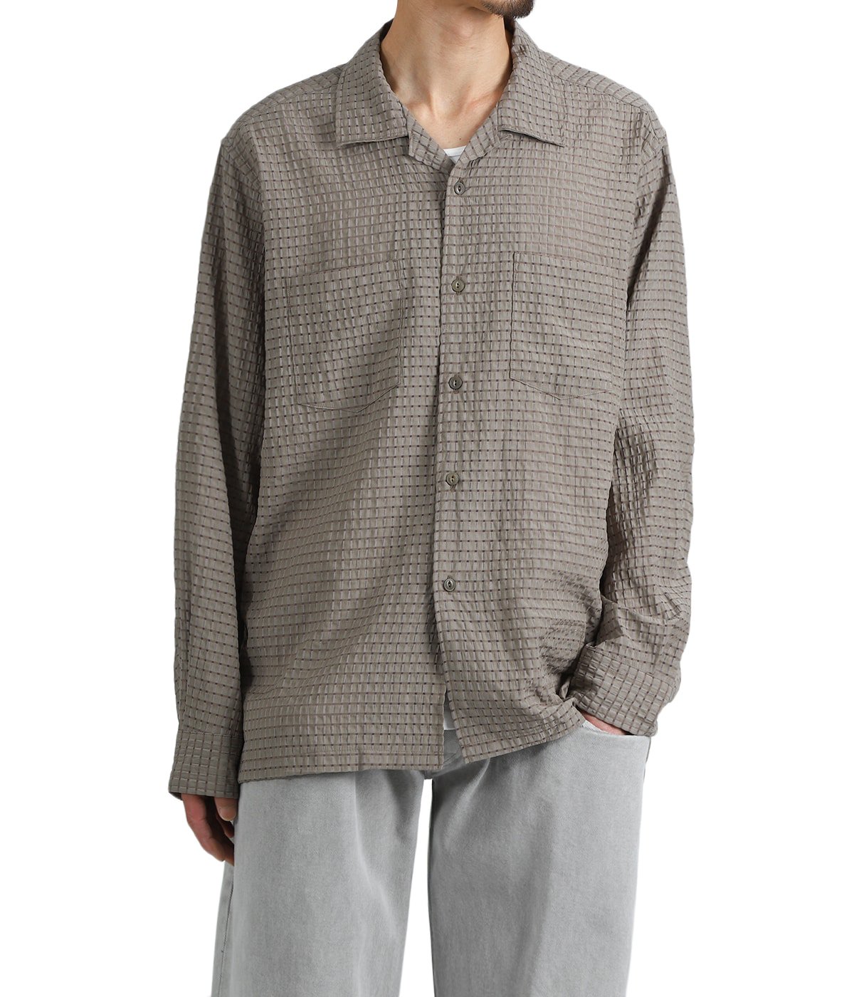 VOYAGER L/S SHIRT R/P/N DOBBY CHECK | nonnative(ノンネイティブ