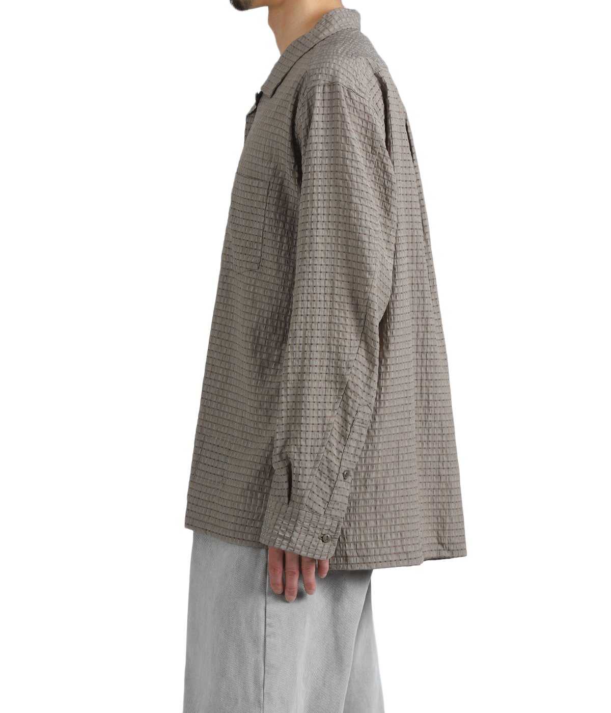 VOYAGER L/S SHIRT R/P/N DOBBY CHECK | nonnative(ノンネイティブ
