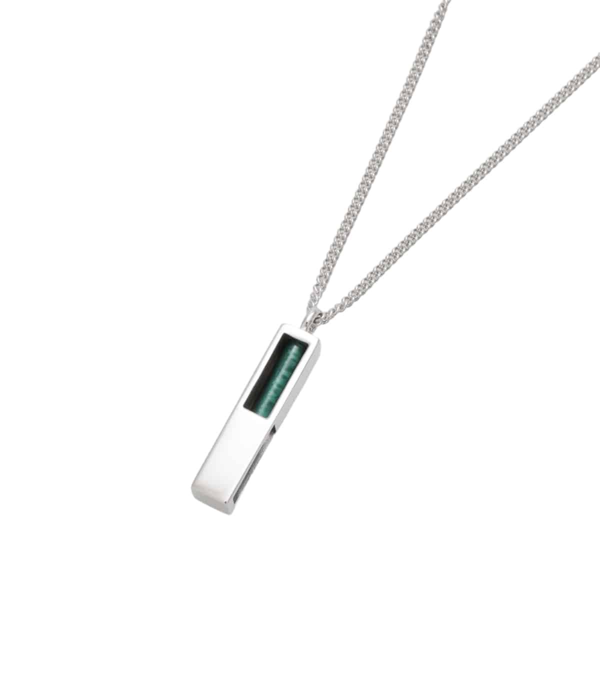 Tom Wood 》Cube Pendant malachite マラカイト - ネックレス