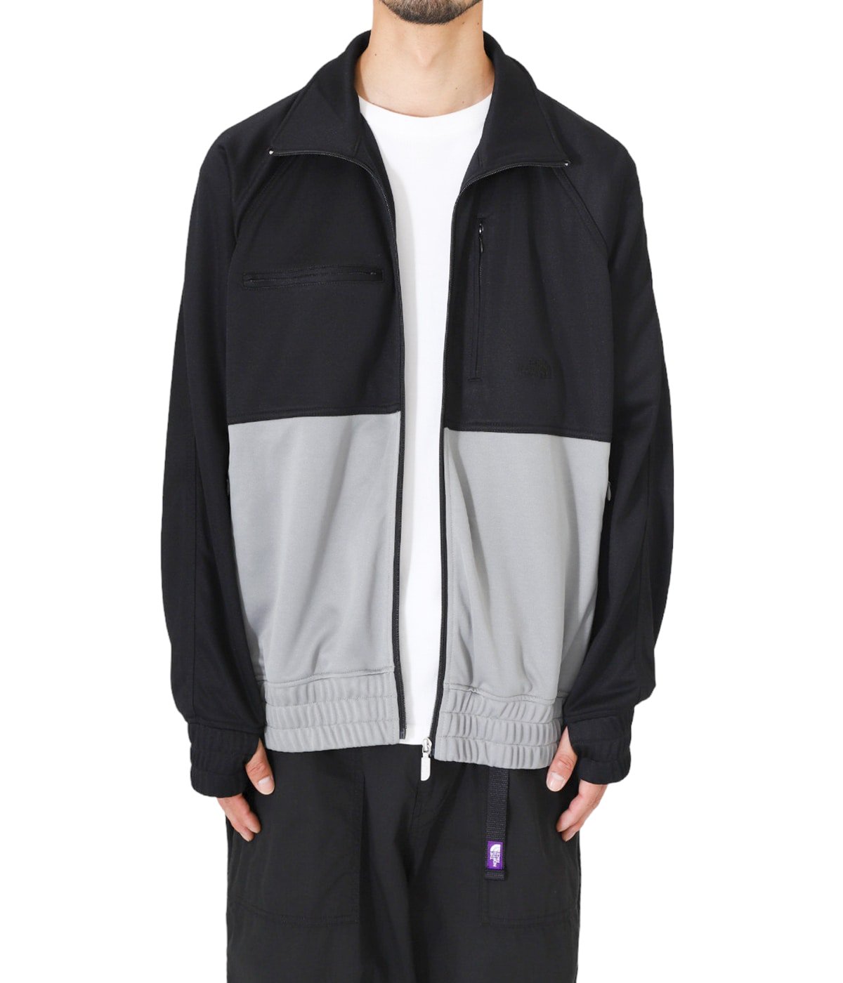 Polyester Linen Jersey Track Jacket   THE NORTH FACE PURPLE LABEL