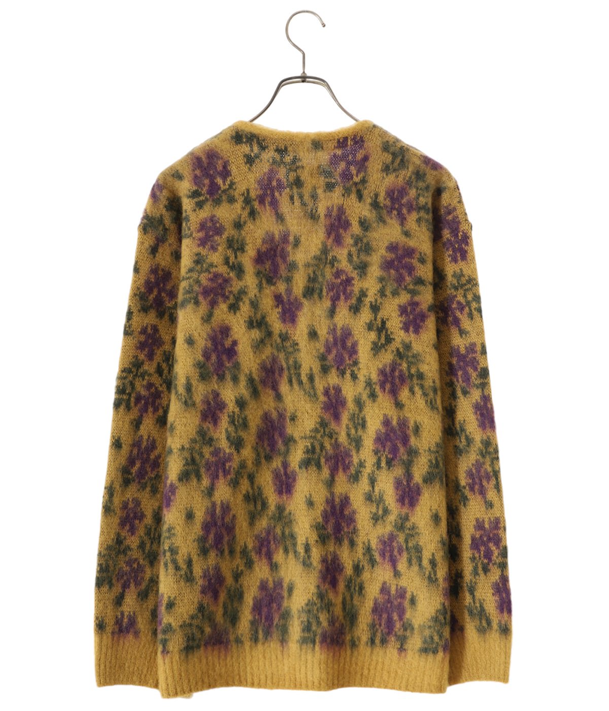 有名ブランド カーディガン Needles Mohair Cardigan Flower Yellow