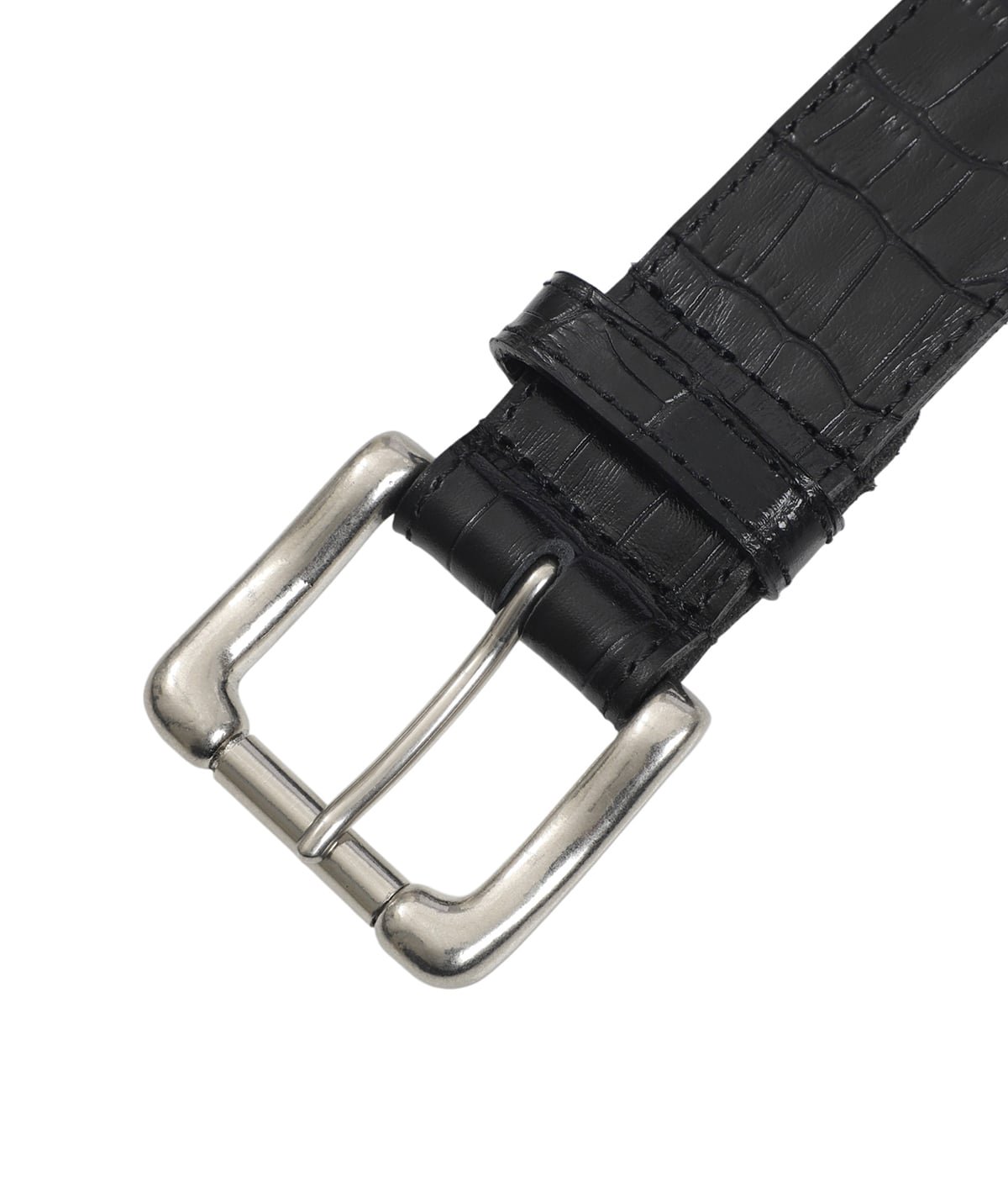 EMBOSSED CROCODILE BELT | Omar Afridi(オマールアフリディ