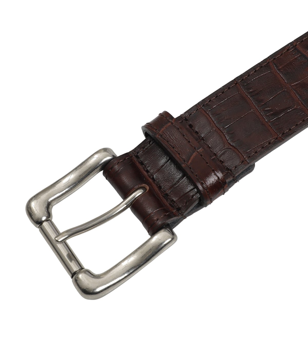 EMBOSSED CROCODILE BELT | Omar Afridi(オマールアフリディ