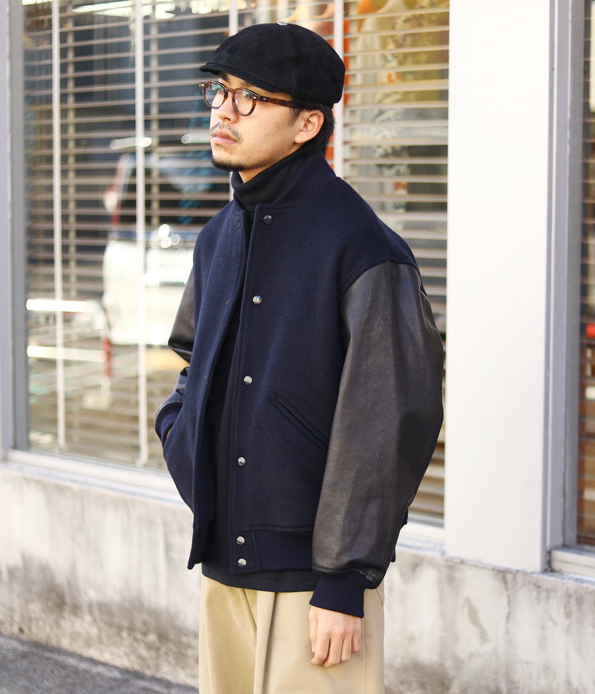 構いませんよBLURHMS × WAGAMAMA AWARD JACKET NAVY 4