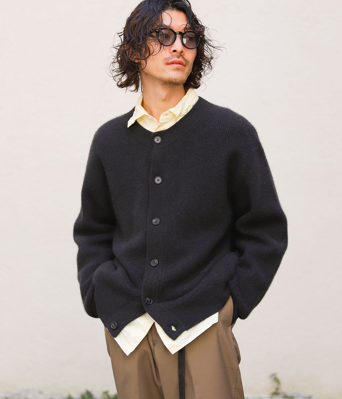 二回着用BATONOER Rib Cardigan バトナー カーディガン - カーディガン