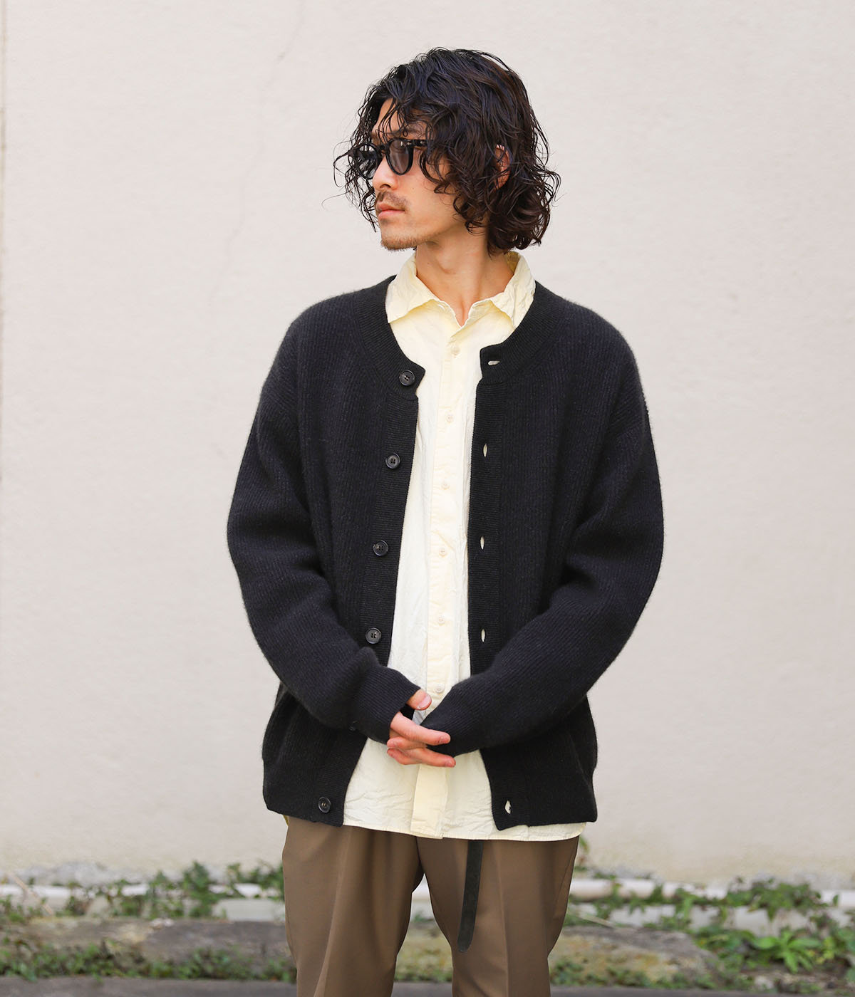 【ONLY ARK】別注  No Collar Cardigan (Cashmere Fox)