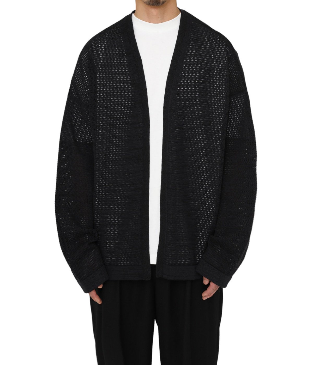 ONLY ARK】別注 NO COLLAR MESH CARDIGAN | BATONER(バトナー