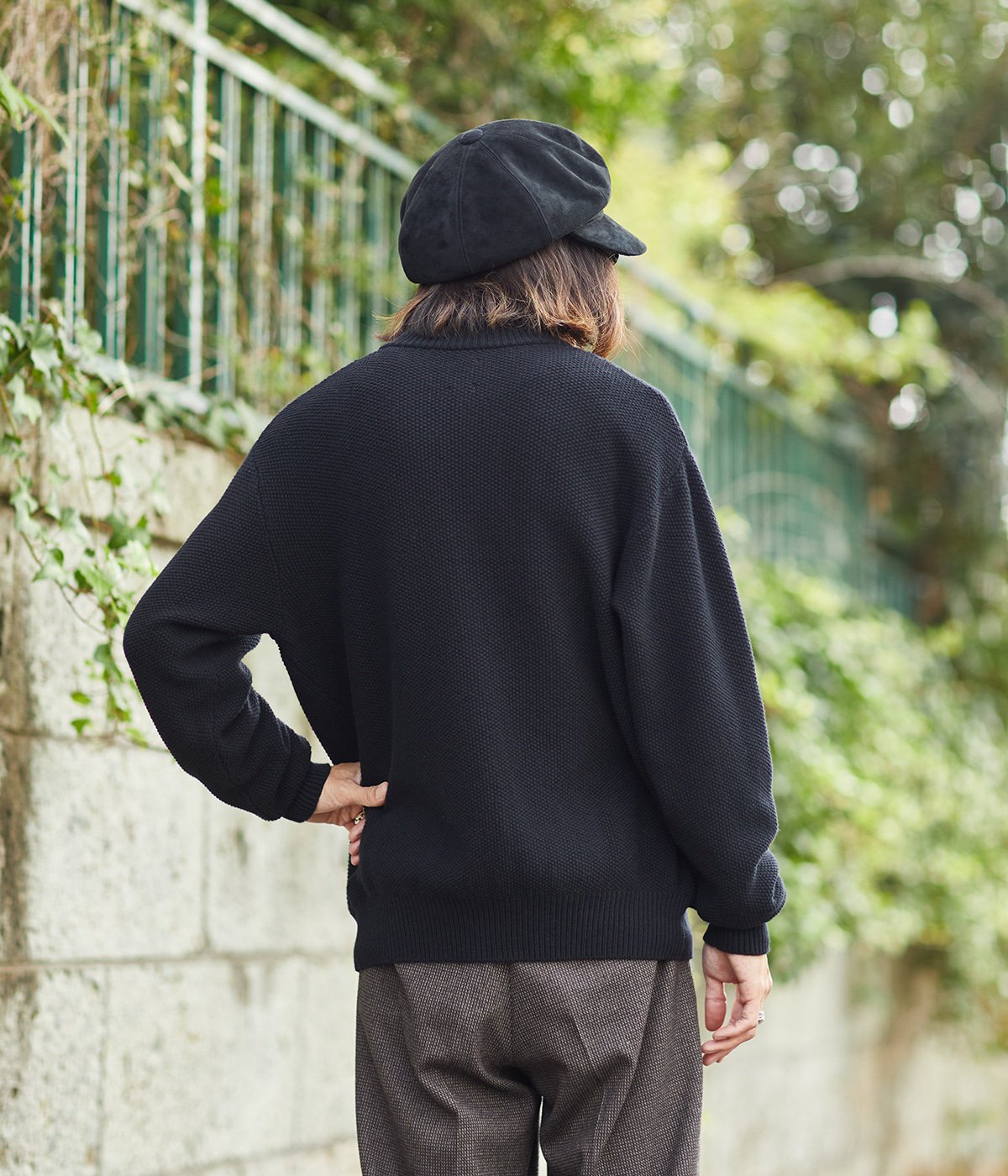 ONLY ARK】 別注 TWISTED WOOL PIQUE DRIVERS KNIT | BATONER(バトナー 