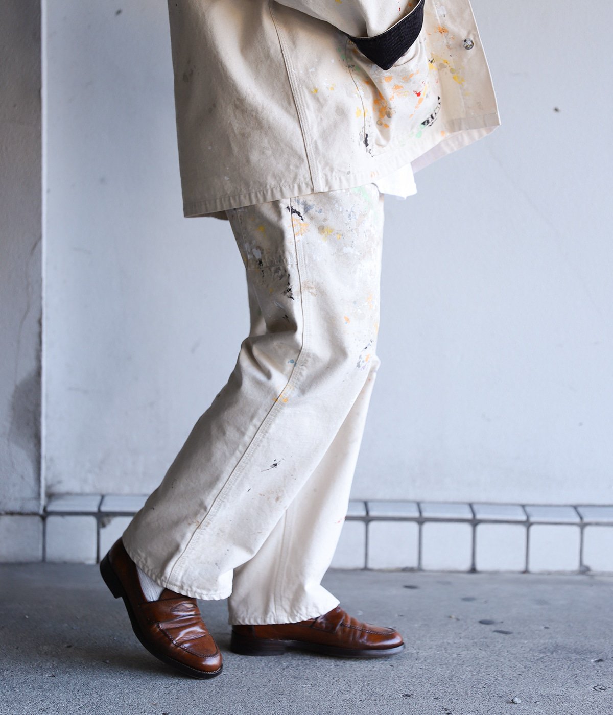 ONLY ARK】別注 TWO TONE OXFORD PAINTER PANTS | orSlow(オアスロウ 