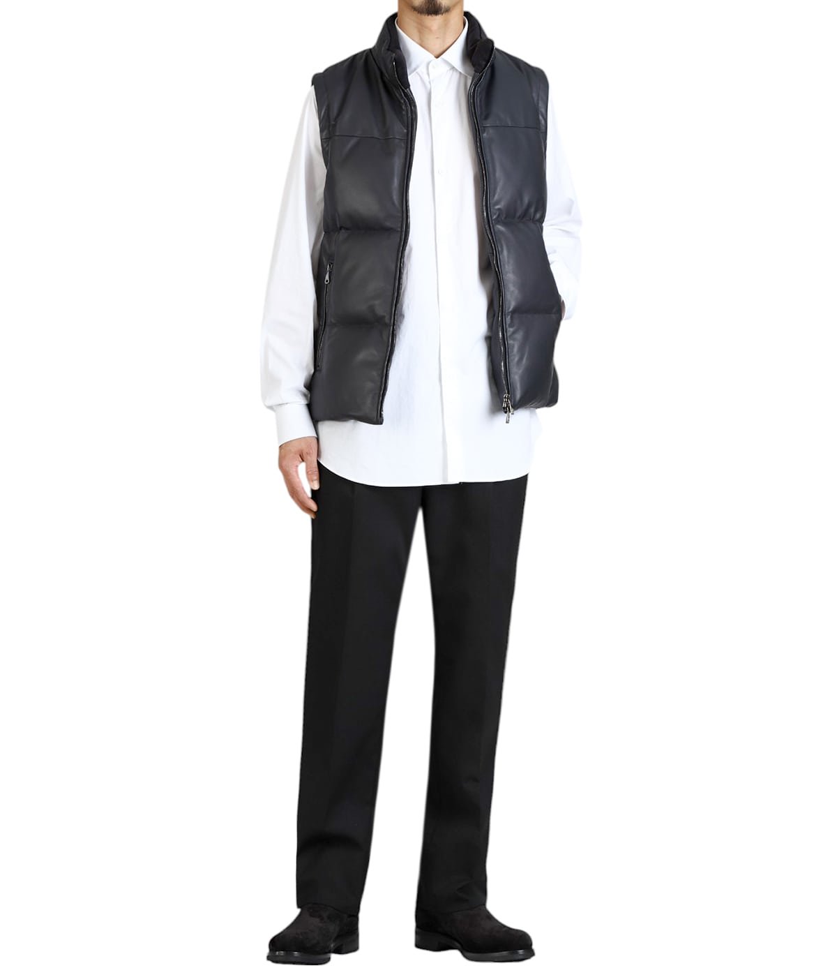 別注 ISE VEST | EMMETI(エンメティ) / アウター ダウンベスト レザー