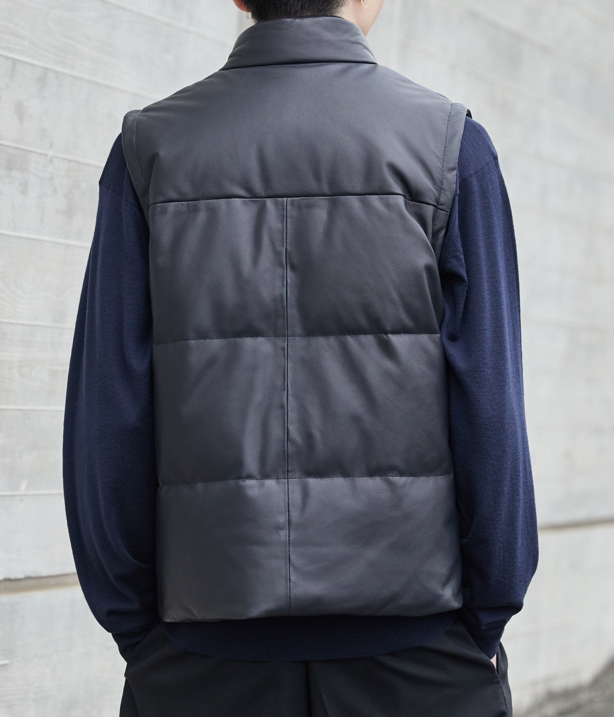 別注 ISE VEST | EMMETI(エンメティ) / アウター ダウンベスト レザー