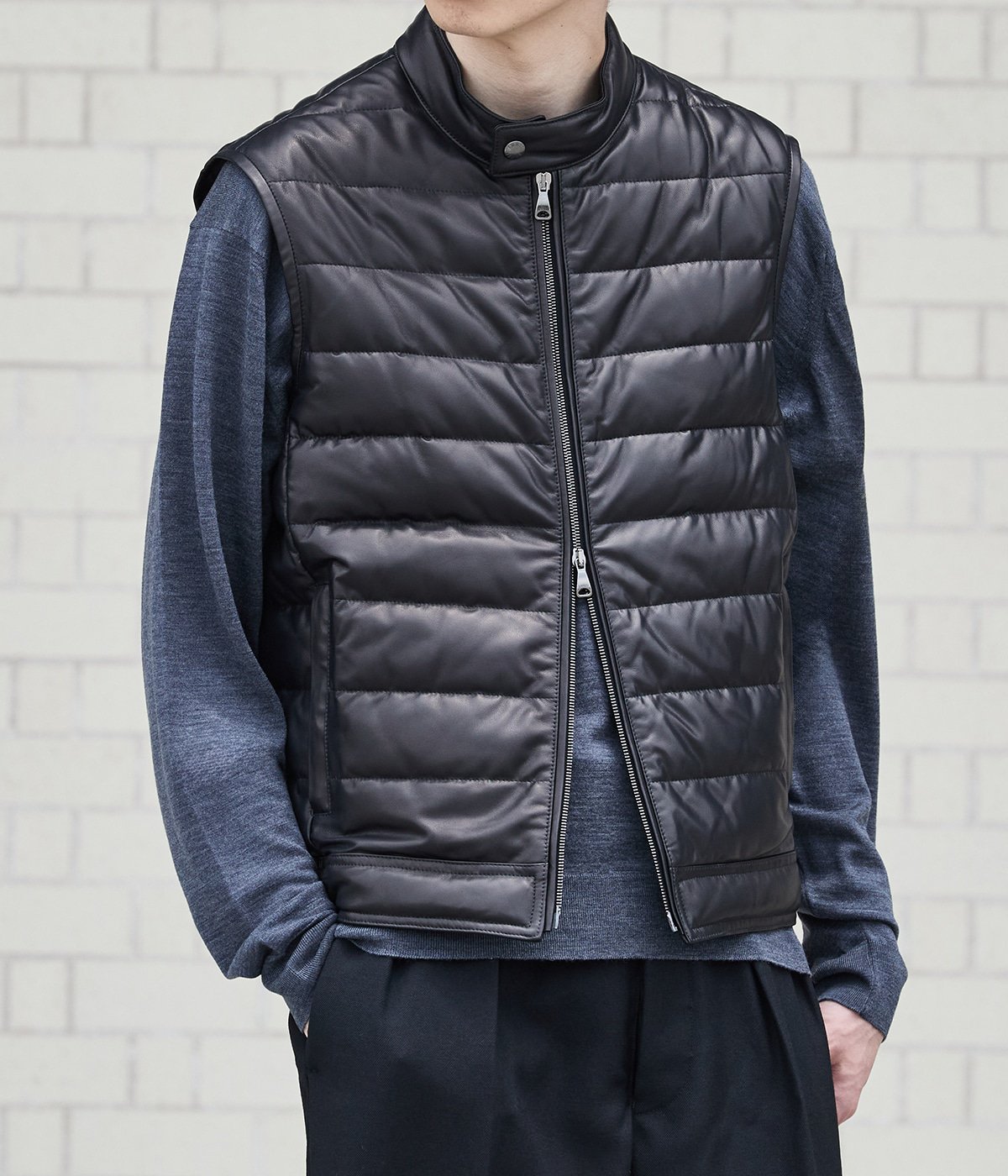 【予約】別注 JURI DOWN VEST SP LEATHER