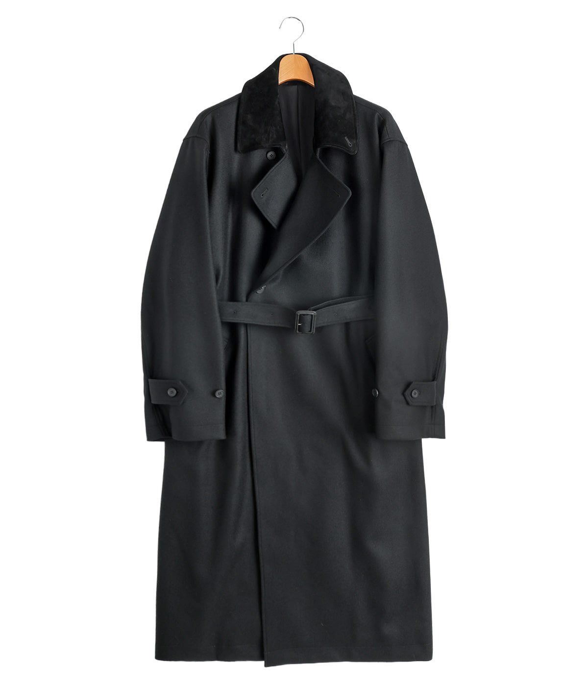 別注】WOOL MELTON DOUBLE BREASTED COAT | ssstein(シュタイン